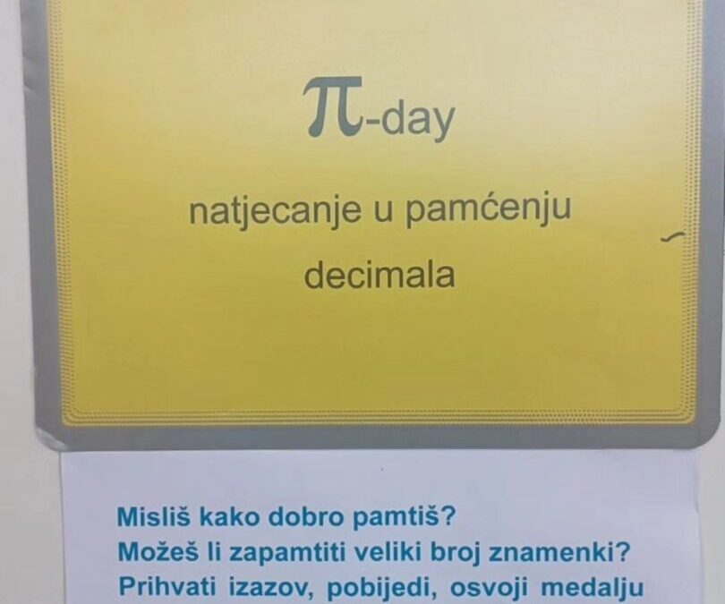 π (pi)DAN π (Ludolfov broj ili Arhimedova konstanta)